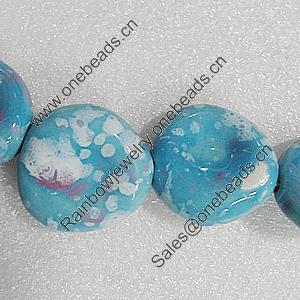 Ceramics Beads, Nugget 32x32mm Hole:3.5mm, Sold by Bag