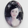 Resin Faceted Cabochons, No-Hole Jewelry findings, 40x55mm, Sold by PC