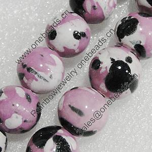 Ceramics Beads, Round 6mm Hole:1.8mm, Sold by Bag