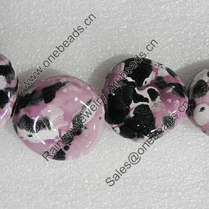 Ceramics Beads, Nugget 34x34mm Hole:3.5mm, Sold by Bag