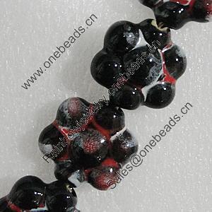 Ceramics Beads, Flower 23mm Hole:3.5mm, Sold by Bag