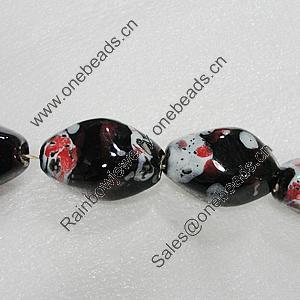 Ceramics Beads, Twist Oval 34x20mm Hole:4.5mm, Sold by Bag