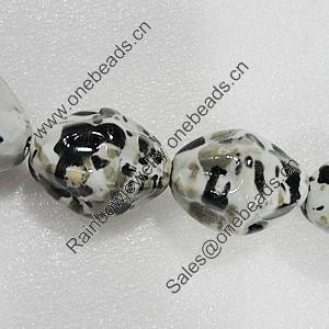 Ceramics Beads, Fluted Bicone 35x26mm Hole:3.5mm, Sold by Bag