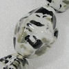 Ceramics Beads, Fluted Bicone 35x26mm Hole:3.5mm, Sold by Bag