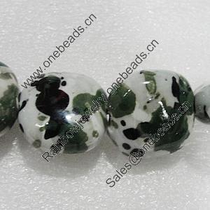 Ceramics Beads, Square 27mm Hole:4.5mm, Sold by Bag