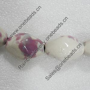 Ceramics Beads, Twist Oval 34x20mm Hole:4.5mm, Sold by Bag