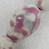 Ceramics Beads, Twist Oval 34x20mm Hole:4.5mm, Sold by Bag