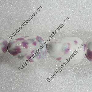 Ceramics Beads, 30x22mm Hole:3.5mm, Sold by Bag
