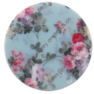 Acrylic Cabochons, No-Hole Jewelry findings, 25mm, Sold by PC