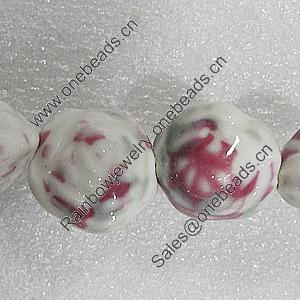 Ceramics Beads, Flower 22mm Hole:2mm, Sold by Bag