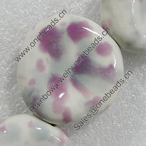 Ceramics Beads, Nugget 33x33mm Hole:3.5mm, Sold by Bag
