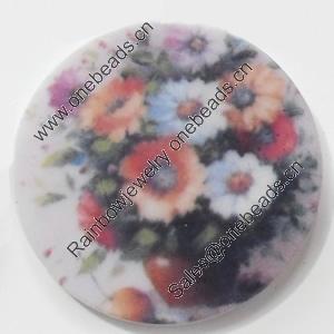 Acrylic Cabochons, No-Hole Jewelry findings, 25mm, Sold by PC