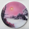 Acrylic Cabochons, No-Hole Jewelry findings, 34mm, Sold by PC