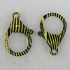 Zinc Alloy Lobster Claw Clasp, 36x24mm Hole:4mm, Sold by Bag