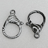 Zinc Alloy Lobster Claw Clasp, 36x24mm Hole:4mm, Sold by Bag