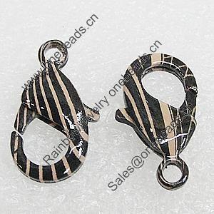 Copper Lobster Claw Clasp, 15x9mm Hole:2mm, Sold by Bag