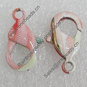 Copper Lobster Claw Clasp, 15x9mm Hole:2mm, Sold by Bag