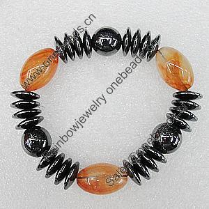 NO-Magnetic Bracelet, Lengh About:7.5-Inch, Sold by Strand