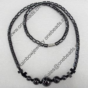 Non-Magnetic Hematite Necklace, Lengh Approx:17.7-inch, Sold by Strand