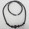 Non-Magnetic Hematite Necklace, Lengh Approx:17.7-inch, Sold by Strand