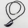 Non-Magnetic Hematite Necklace, Pendant:12x23mm, Lengh Approx:17.7-inch, Sold by Strand