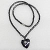 Non-Magnetic Hematite Necklace, Pendant:20mm, Lengh Approx:17.7-inch, Sold by Strand