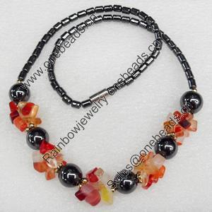 Magnetic Hematite Necklace, Lengh Approx:17.7-inch, Sold by Strand