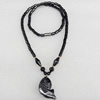 Magnetic Hematite Necklace, Pendant:17x30mm, Lengh Approx:17.7-inch, Sold by Strand