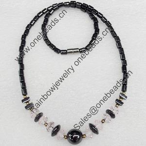 Magnetic Hematite Necklace, Lengh Approx:17.7-inch, Sold by Strand