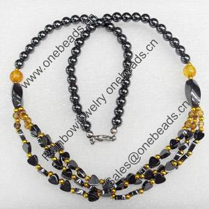 Non-Magnetic Hematite Necklace, Lengh Approx:17.7-inch, Sold by Strand