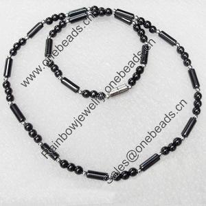 Magnetic Hematite Necklace, Lengh Approx:17.7-inch, Sold by Strand