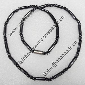 Magnetic Hematite Necklace, Lengh Approx:17.7-inch, Sold by Strand