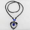 Magnetic Hematite Necklace, Heart:33x32mm, Lengh Approx:17.7-inch, Sold by Strand