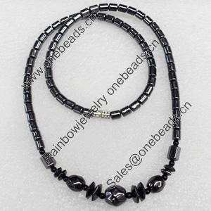 Non-Magnetic Hematite Necklace, Lengh Approx:17.7-inch, Sold by Strand