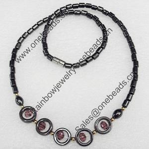 Non-Magnetic Hematite Necklace, Lengh Approx:17.7-inch, Sold by Strand