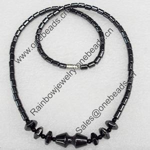 Non-Magnetic Hematite Necklace, Lengh Approx:17.7-inch, Sold by Strand