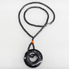 Magnetic Hematite Necklace, Pendant:41mm, Lengh Approx:19.7-inch, Sold by Strand