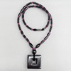 Magnetic Hematite Necklace, Pendant:34mm, Lengh Approx:19.7-inch, Sold by Strand