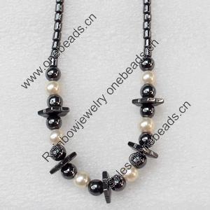 Nonmagnetic Hematite Necklace, Length Approx:17.7-inch, Sold by Strand