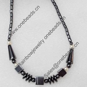 Nonmagnetic Hematite Necklace, Length Approx:17.7-inch, Sold by Strand