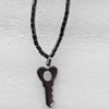 Magnetic Hematite Necklace, Pendant:17x33mm, Length Approx:17.7-inch, Sold by Strand