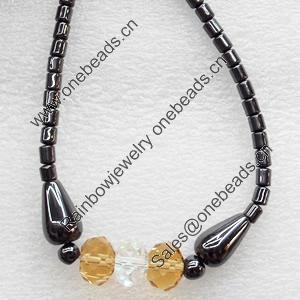 Magnetic Hematite Necklace, Length Approx:17.7-inch, Sold by Strand