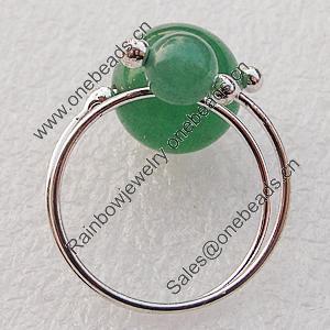  Gemstone Finger Rings, 12mm, Sold by Box