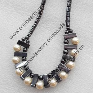 Nonmagnetic Hematite Necklace, Length Approx:17.7-inch, Sold by Strand