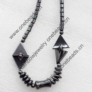 Nonmagnetic Hematite Necklace, Length Approx:17.7-inch, Sold by Strand