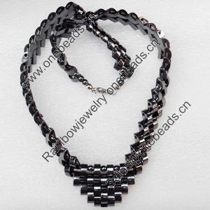 Nonmagnetic Hematite Necklace, Length Approx:17.7-inch, Sold by Strand