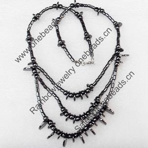 Nonmagnetic Hematite Necklace, Length Approx:17.7-inch, Sold by Strand