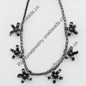 Nonmagnetic Hematite Necklace, Length Approx:17.7-inch, Sold by Strand