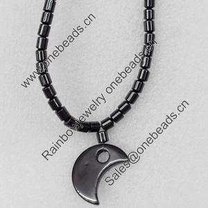 Nonmagnetic Hematite Necklace, Length Approx:17.7-inch, Sold by Strand