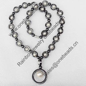 Nonmagnetic Hematite Necklace, Length Approx:17.7-inch, Sold by Strand